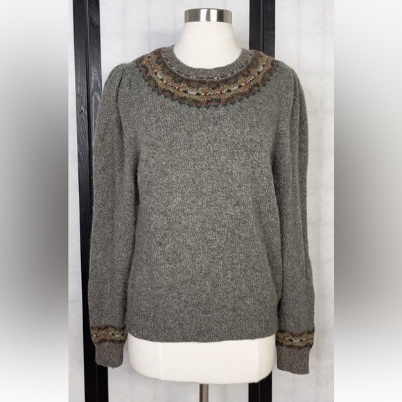 Polo by Ralph Lauren Gray Sweater with Brown Accents - Picture 1 of 6